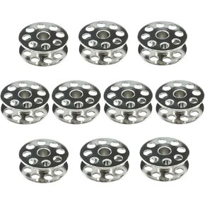Blooy - (10 PCS) 18034 Large M Type Steel Bobbin Fit Typical 0302, 0303, ​Jack H5, H6, Consew 205RB, 206RB, JUKI DU-1181 Sewing Machines