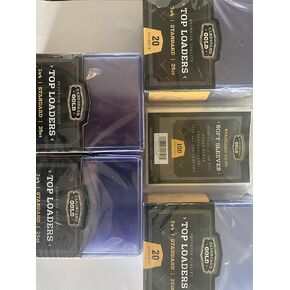 حزمة: 100 كل من 3 × 4 Toploaders 20 Pt و 100 Soft Sleeves