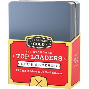 35pt Top Loaders لبطاقات التداول مع الأكمام الناعمة المكافأة - 25 Count - Premium 3x4 Inch Toploaders - حماية بطاقات البيسبول والرياضة الخاصة بك مع هذه واقيات البلاستيك الصلبة