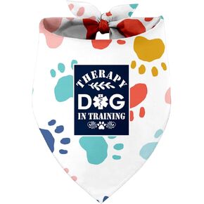 Therapy Dog in Training Dog Bandana ، Pet Dog Triangle Darf Bandanas Bibs ، Apt Darf Association ، Pring Dog Bandanas Gift for Dog Lover Party ، Dog Bandana Gift for Small Mediance Large Dogs (DD18)