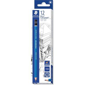 Staedtler Mars Lumograph 11B Graphite Art Drawing Pencil, Very Soft, Break-Resistant Bonded Lead, 12 Pack, 100-11B