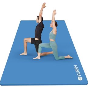Extra Large Yoga Mat Thick 1 inch 6'x4' Wide Exercise Mats for Home Workout, Yoga, Pilates, Fitness, High-density NBR Foam Workout Mat, with Carrying Yoga Bag
