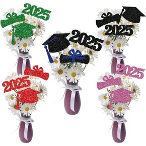 ديكورات حفل التخرج 2025 15 PCS فئة العصي المركزية التخرج من 2025 لوازم الحزب أدوات أعلى
