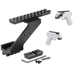 Gotical Combo of 2 - Pistol Hand Guns Picatinny Rail Mount Accessories with Micro Red Dot Sight