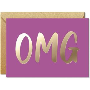 Sweetzer & Orange Congratulations Card with Gold Foil – 5"x7" Premium Greeting Card with Envelope & Seal – Thick Cardstock Elegant Design for Promotion, Wedding, Retirement & Any Special Celebrations