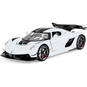 Toy Cars Model Jesko 1/22 Diecast Metal Sports Toy Cars for Boys, Alloy Collectible Model Car with Sound and Lights, Race Model Car for Kids
