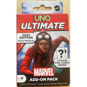 Uno Ultimate Marvel Card Game Pack مع Ultimate Spider-Man Miles Morales Deck و 2 بطاقات إحباط قابلة للتحصيل ، تختلف