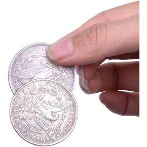 متعة النحاس المغناطيسي Morgan Coins الحيل السحرية التي تظهر/تختفي الملحقات السحرة عملة الحيل السحرية الوهم الدعائم