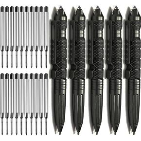 Origin-Joy 5 Pack Tactical PEN PENTLES مع 30 PCS PEN BELLINGS (Black)