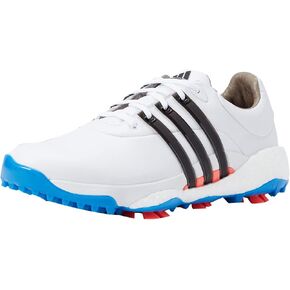 adidas Men's Tour360 22 Golf Shoes, Ftwr White/Lucid Blue/Silver Met., 14