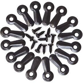 Honbay 100 Sets of Black Metal Picture Frame Turn Button and Screws for Custom Built Frames or Frame Repairs