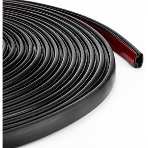 BlueStars 2 Packs 40FT Weather Stripping Soundproof Door Seal Strip Silicon Rubber D-Shaped 0.35" W 40 Feet for Door Frame/Window Seal - Easy to Cut, Soundproofing, Dust proofing