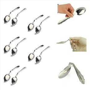 Sumrica 5 -Pack Magic Spoon Set Set - 10 ملاعق (5 وسيلة للتحايل+5 عادية) مع 10 ملحقات شفافة - طقم العقل الاحترافي للقرابين وسحر الشارع - مرحلة الوهم الدعائم للسحرة
