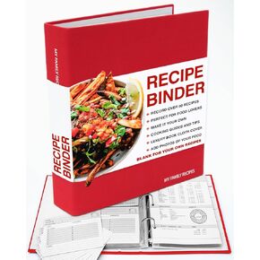 Suck UK - My Family Recipe Binder | Recipe Book Ring Binder Holder | Foodie Kitchen Tools & Gadgets | Hardback Recipes Book for Own Recipes | Create Your own Journal Folder | Baking Gifts