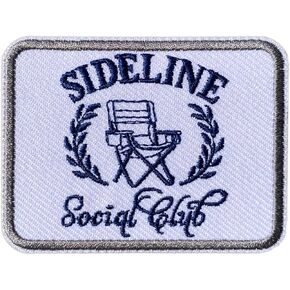 Midine Social Club Iron on Patches ، Size 3 "Patcolball Patches for Backpacks Hats Hats Jeans Beacs ، Preppy Game Day Patches ، Iron on Att