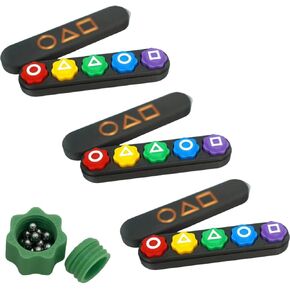 Weighted Gonggi Korean Game - Classic Korean Traditional Toss & Catch Popular Game with Steel Balls, Durable Plastic Jacks