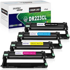DR223/DR223CL وحدة طبل التصوير عالي العائد متوافق مع الأخ HL-L3210CW L3230CDW L3270CDW L3290CDW MFC-L3710CW L3750CDW L3770CDW الطابعة (4 Pack-1 Black 1 Cyan 1 Magenta 1 صفراء)