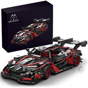 البالغين mesiondy يتحدى اللبنات البناء للسيارات سباق ， 1: 14 1391 قطعة طراز سيارات بناء مجموعة ألعاب DIY للأولاد 12 13 14 15 16