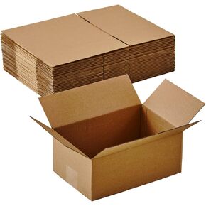 25 Packs Small Shipping Boxes 7X5X4 Inches, Kraft Corrugated Cardboard Boxes, For Small Business, Easy Assemble For Mailing, Moving, Packing And Storing