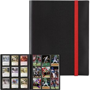 CARD BINDER ، بطاقات تداول 9 جيوب 360 CARD BINDER ، Baseball Football Binder Double Loading Pockets Boot