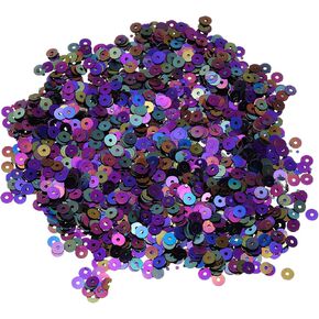 MECCANIXITY 20000 Pcs Flat Loose Sequins 4MM Bulk Cup Sequins Paillettes Sequins Embroidery Sequins Round Spangles with Holes for Jewelry Making Crafts Sewing Makeup Nail,Black