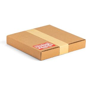7 inch 45 RPM Record Mailers 7.5"L x 7.5"W x 1.1"H Corrugated Albums Shipping Boxes with Fragile Stickers, Brown, 25 Pack
