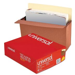 Universal Redrope Expanding File Pockets, 5.25" Expansion, Letter Size, Redrope, 10/Box