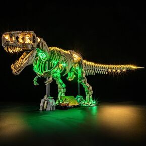 LED LED LED ل 76968 حفريات ديناصور العالم الجوراسي: نموذج لبنات البناء Tyrannosaurus Rex (مجموعة بناء غير متضمنة)