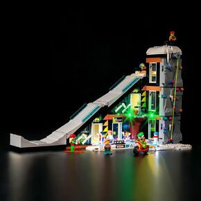 طقم LED LED LED متوافق مع LEGO Ski و Climbing Center 60366 ، إكسسوارات مجموعة الإضاءة الإبداعية DIY متوافقة مع مجموعة بناء LEGO 60366 (الأضواء فقط ، بدون طرازات)