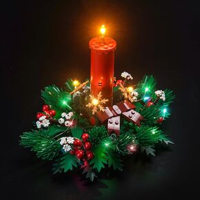 مجموعة مصباح LED متوافقة مع الديكور Lego Christmas Table 40743 ، إكسسوارات مجموعة الإضاءة الإبداعية متوافقة مع زخرفة طاولة عيد الميلاد LEGO 40743 ، لا توجد نماذج فقط ضوء
