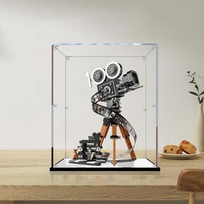 حقيبة عرض أكريليك 3 مم لـ Lego Disney Walt Disney Tribute Camera 43230 مجموعة بناء ، مقاومة للتربة Clear Case متوافقة مع LEGO 43230 (لا تشمل النموذج) (عادي)