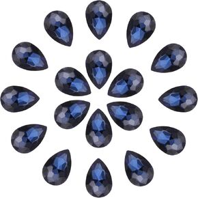 meccanixity 20pcs 20 × 30 مم من أحجار الكراهية للدموع الزجاجية المدببة بالخرز راينستون للأوامر الأحجار الكريمة لمجوهرات صنع زينة بلورات الأزياء ، والذهبية الشمبانيا الذهب