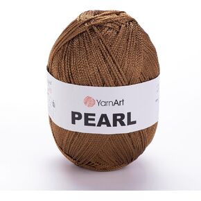 Yarnart Pearl - 100 ٪ خيوط تألق حريري حريري ، خيط كروشيه خفيف الوزن وليخال للحياكة ، فساتين الدانتيل ، البلوزات ، شالات ، كارثة الصيف ، 90 جرام (3.17 أوقية) ، 270 متر (295 ياردة) ، وزن جيد (107)