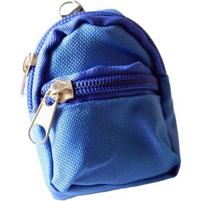 حقيبة ظهر للمدرسة Shengqi Mini Blue School - نموذج حقيبة مدرسية محاكاة - ملحق حقيبة ظهر مصغرة للدمى والدمى