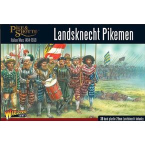 ألعاب أمراء الحرب - الحروب الإيطالية - Landsknechts Pikemen (30) (مقياس 28 مم)