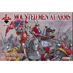 نموذج النموذج البلاستيكي حرب الورود 6. الرجال المثبتون في Arms 12 أرقام 1/72 الصندوق الأحمر 72045