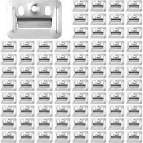 100pcs Stainless Steel Z-Clips (1.73"/44mmx1.22"/31mm) - Wall Panel Fixing Piece, Clamp for Integrated Wall Panel, Heavy Duty Wall Panel Buckle for Toilet Seats & Furniture Mounting