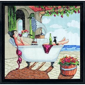 Design Works Crafts Tobin 00714 My Day Off Counted Cross Stitch Kit-12"X12" 14 Count