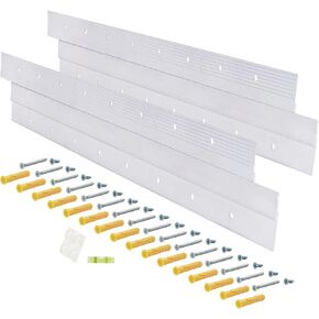 French Cleat Picture Hanger, Heavy Duty Aluminum Z Clips with Screws (5 Pairs, 4 Inch)
