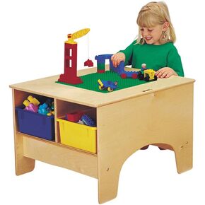 Jonti-Craft 5744JC KYDZ Traditional Brick Compatible Building Table Without Bins
