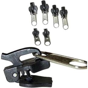 6pcs أسود Universal First First Zipper Kit Presenting Zip Slider Slider Stefers Design و Sewing Meeing and Supplies