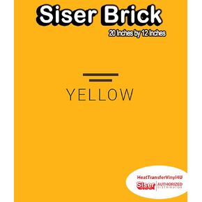 Siser Brick 600 Heat Transfer Vinyl, 19.6" x 1FT Sheet (Yellow - HEX #FEB236) - Compatible with Siser Romeo/Juliet & Other Professional or Craft Cutters - 3D HTV - CPSIA Certified