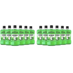 Listerine Smart Rinse Kids Mouthwash, ADA Accepted, Alcohol-Free Anticavity Sodium Fluoride Mouthwash, Oral Rinse for Dental Cavity Protection, Mint Shield Flavor for Children, 500 mL, 6 Pack