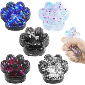 5 عبوات Cat Paw Squishies تململ ألعاب البالغين ، ألعاب حسية لزجة لزجاء للأطفال المصابين بالتوحد ، كرات الإجهاد للأطفال هدية عيد ميلاد للأطفال والبنات