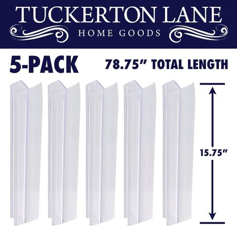 Tuckerton Lane Glass Door Seal Strip ، Soft Duster Doat Sweep to Stop Leaks ، Silicone Seal Strip (Sweep Bottom 1/4 (3 Pack)) in Saudi Arabia