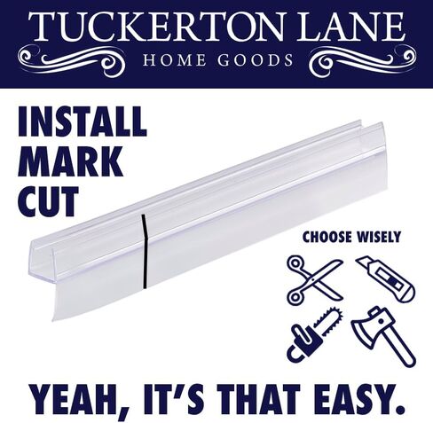 Tuckerton Lane Glass Door Seal Strip ، Soft Duster Doat Sweep to Stop Leaks ، Silicone Seal Strip (Sweep Bottom 1/4 (3 Pack)) in Saudi Arabia