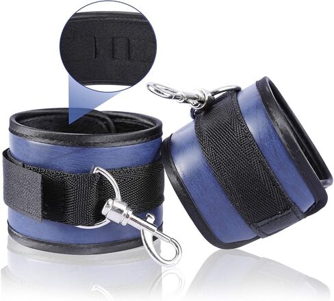 Leather Black Ankle Straps Wrist Cuffs D-Ring for Fitness Legs Exercise Attachment Adjustable in Saudi Arabia