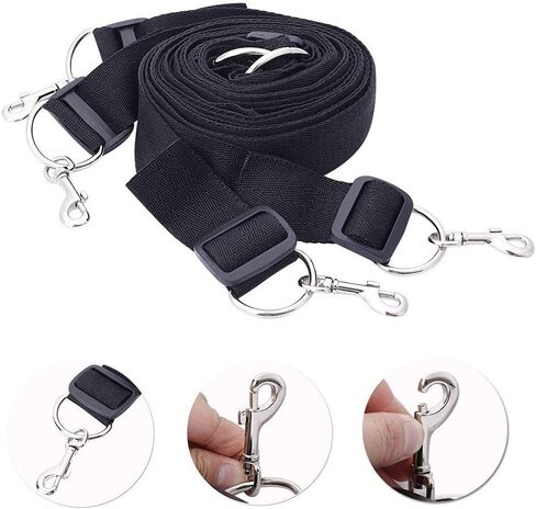 Leather Black Ankle Straps Wrist Cuffs D-Ring for Fitness Legs Exercise Attachment Adjustable in Saudi Arabia