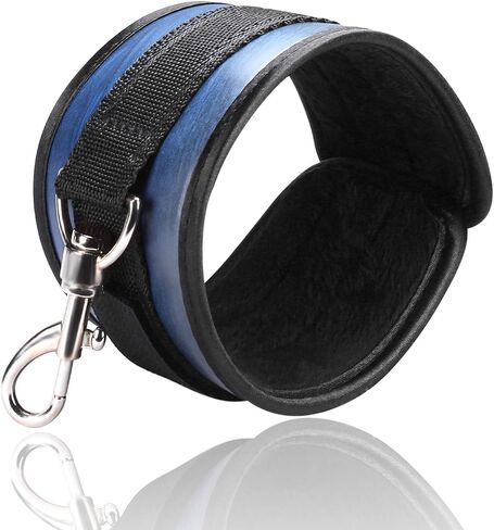Leather Black Ankle Straps Wrist Cuffs D-Ring for Fitness Legs Exercise Attachment Adjustable in Saudi Arabia