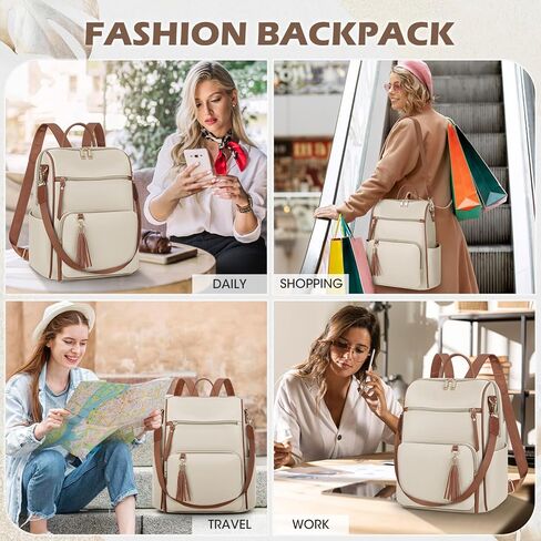 RAINSMORE Backpack Purse for Women Leather Travel Backpack Purse Waterproof Anti Theft Fashion Small Casual Daypacks Mini Backpack Purse Ladies Convertible Shoulder Bag Travel bag with Tassel, Black in Kuwait